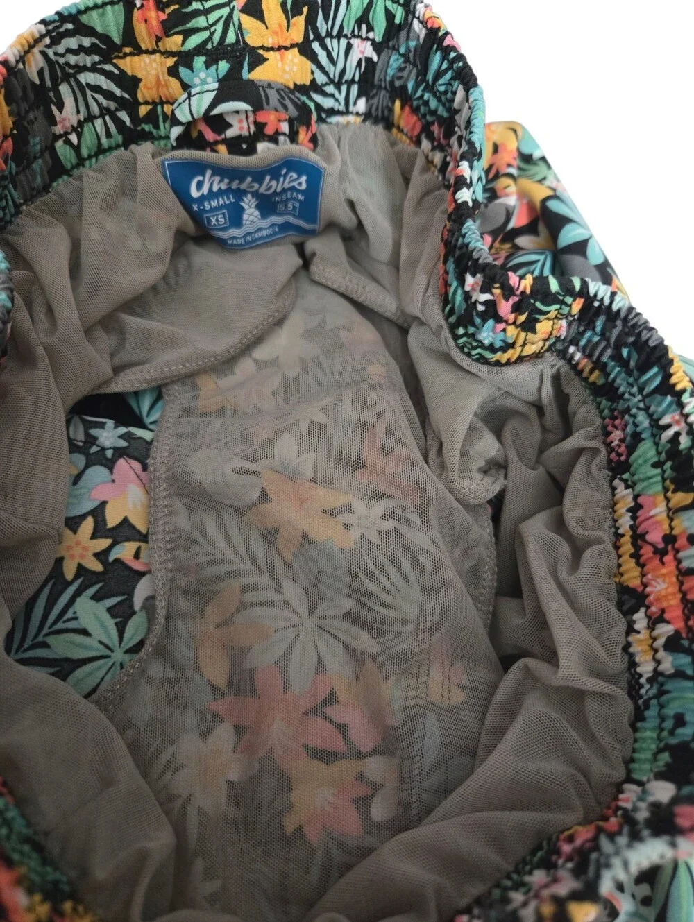 Chubbies Classic SSwim Trunk Mesh Liner Bloomerangs Floral Toucan 5.5